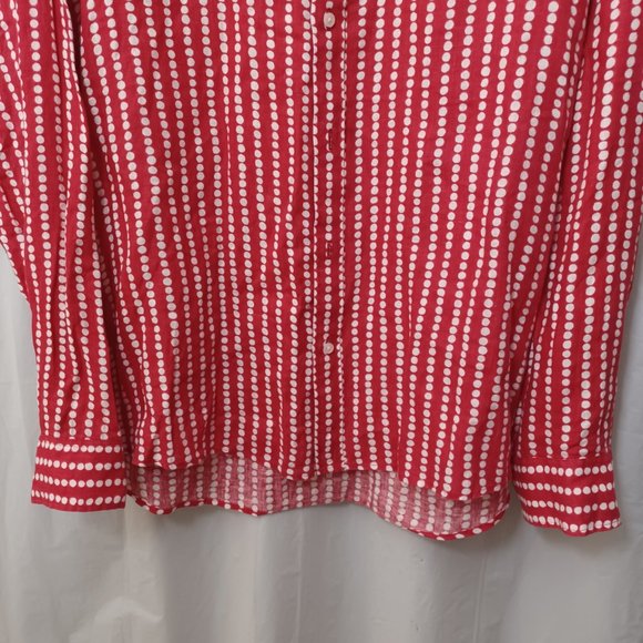 MICHAEL KORS SLIM FIT POKA DOT  LINEN SHIRT - Picture 5 of 10